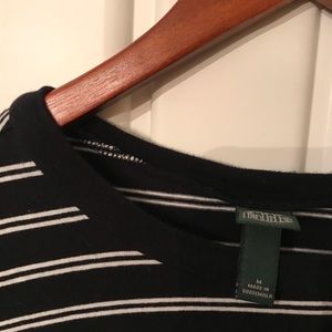 WILD FABLE BASIC BLACK AND WHITE STRIPED T-SHIRT